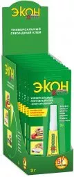 Клей ЭКОН Экспресс универс. 3 г ед. блистер в шоу-боксе Хенкель 24902
